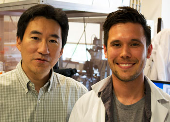 Photo of Byungkook Lim and Daniel Knowland standing side by side and smiling at camera.