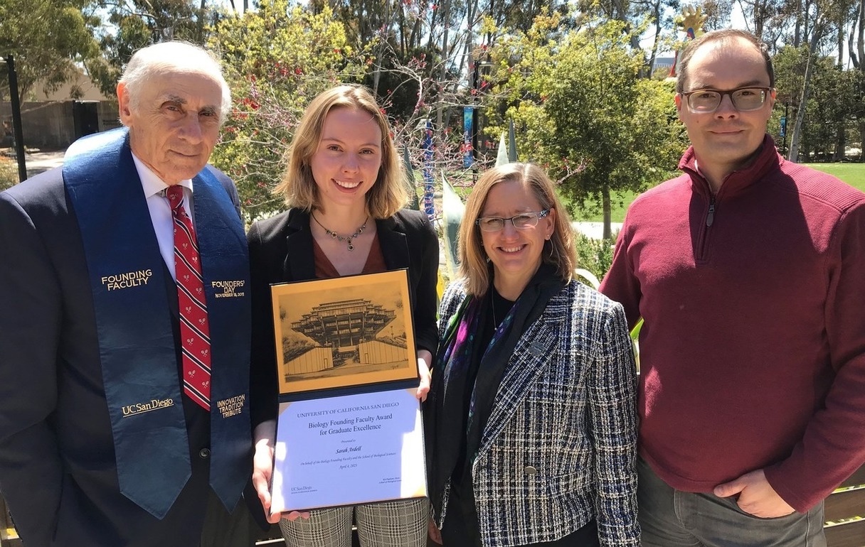 Sarah Ardell with founding faculty award