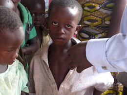 Photo of children being treated