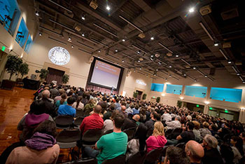 Students watching a lecture