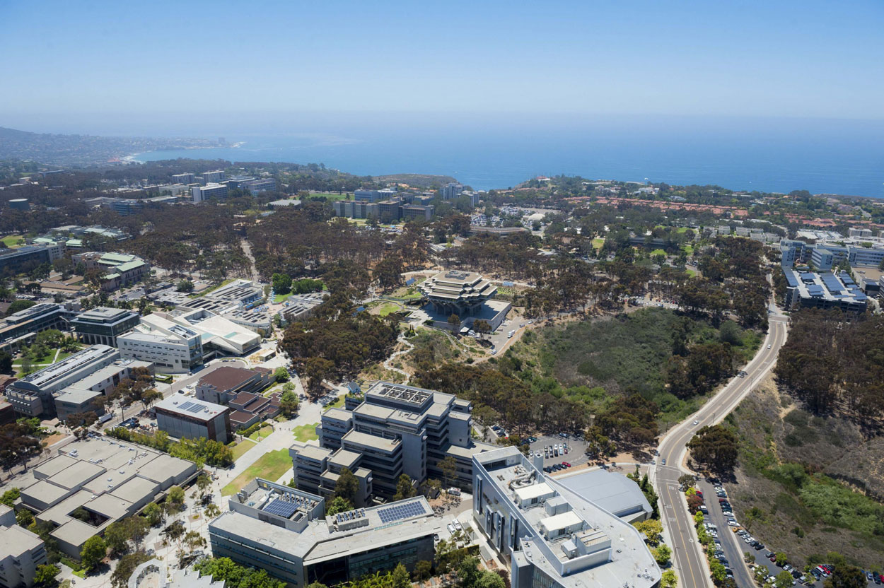 Aerial shot of UCSD campus